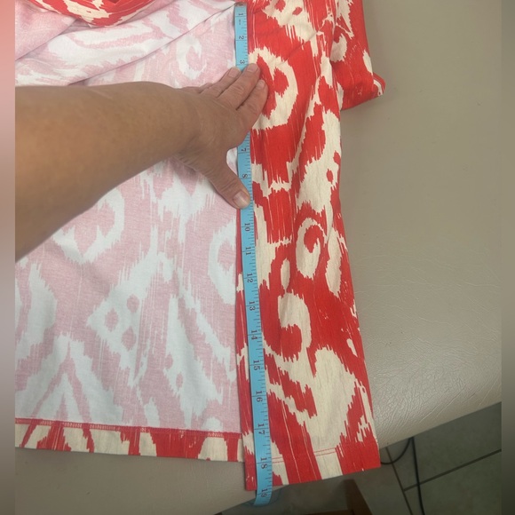 Spartina 449 Junetta Richmond Hill Ikat Orange Boho Midi Dress Size Small - Picture 9 of 16